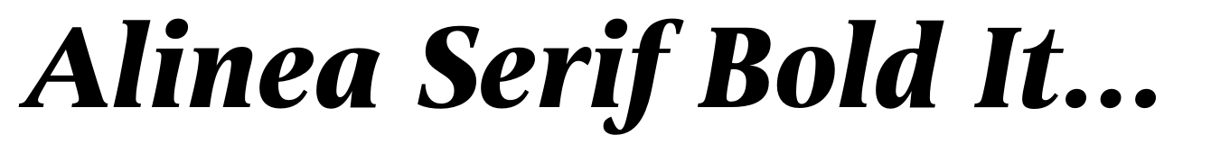 Alinea Serif Bold Italic
